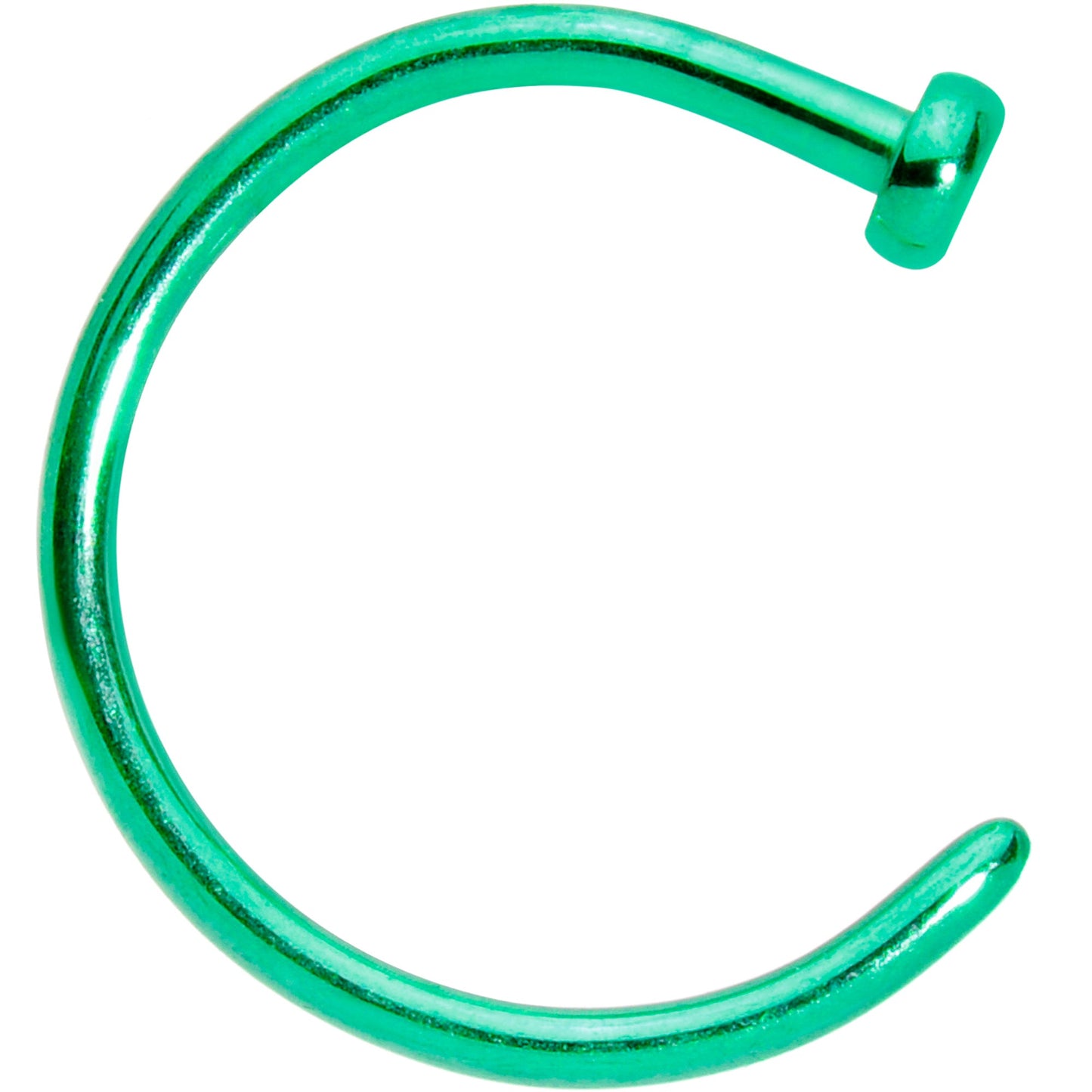 20G 5/16 Green PVD Implant Grade Titanium Disc Nose Hoop