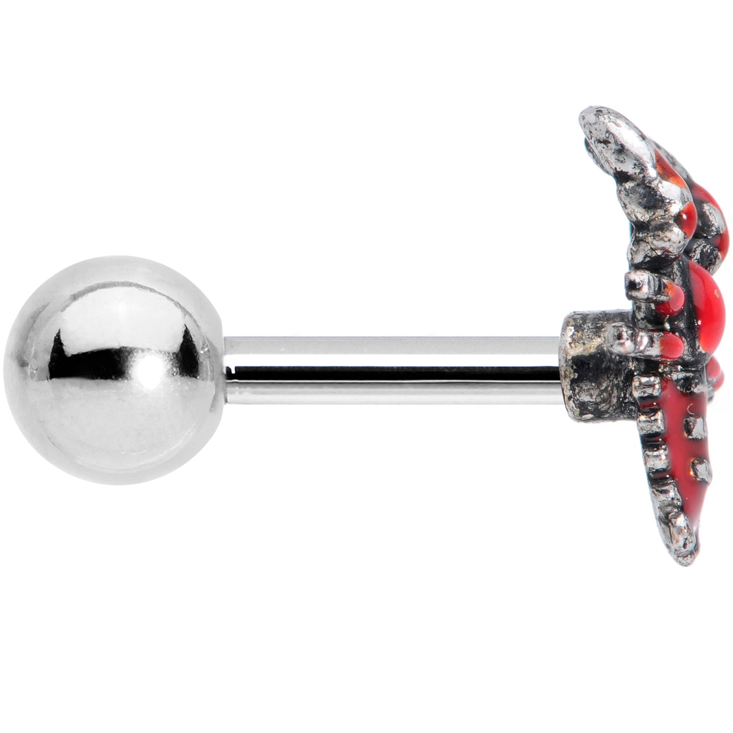 16G 1/4 Red Atlantic Lobster Cartilage Tragus Earring