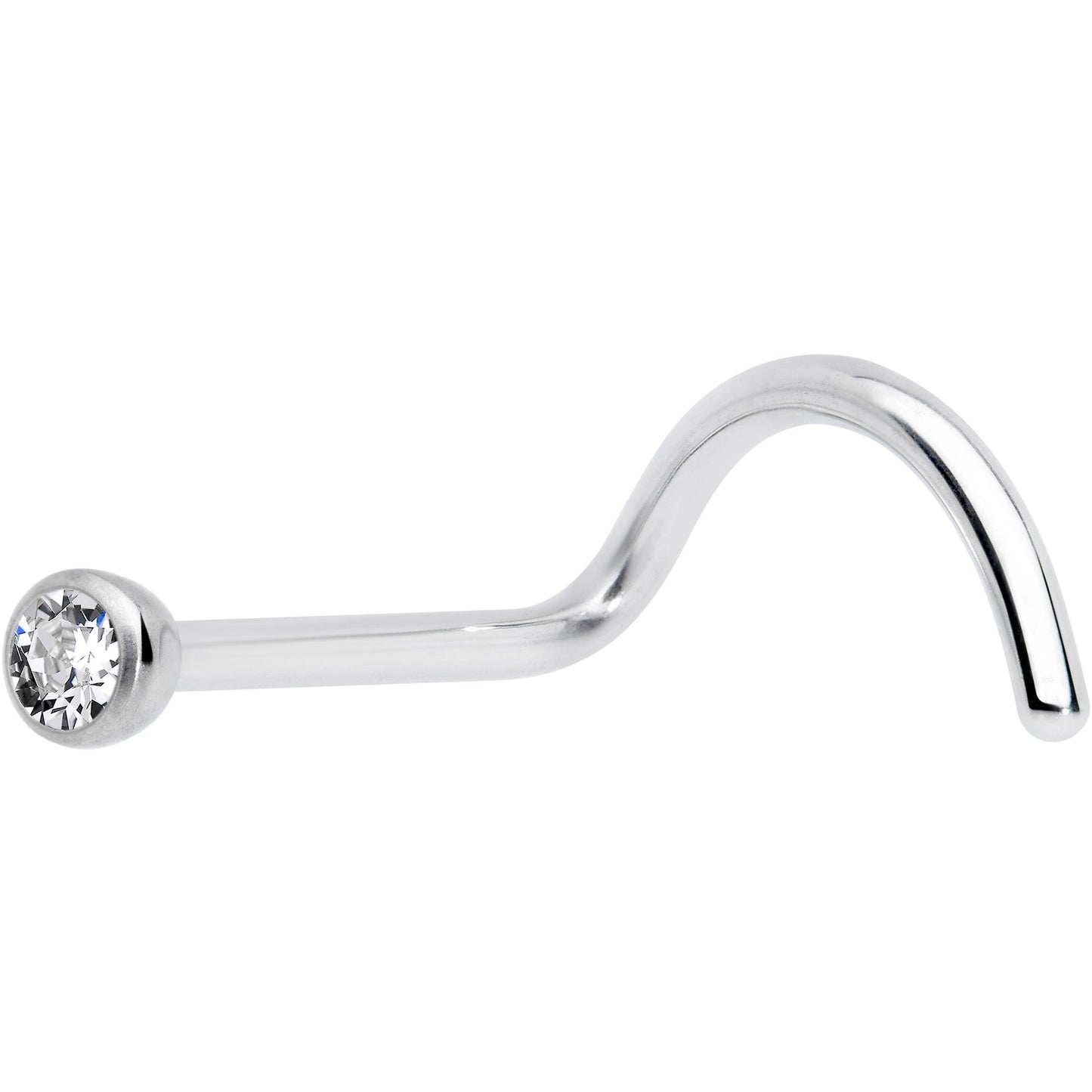 20G Clear 2mm Grade 23 Titanium Press Fit Left Side Nose Screw