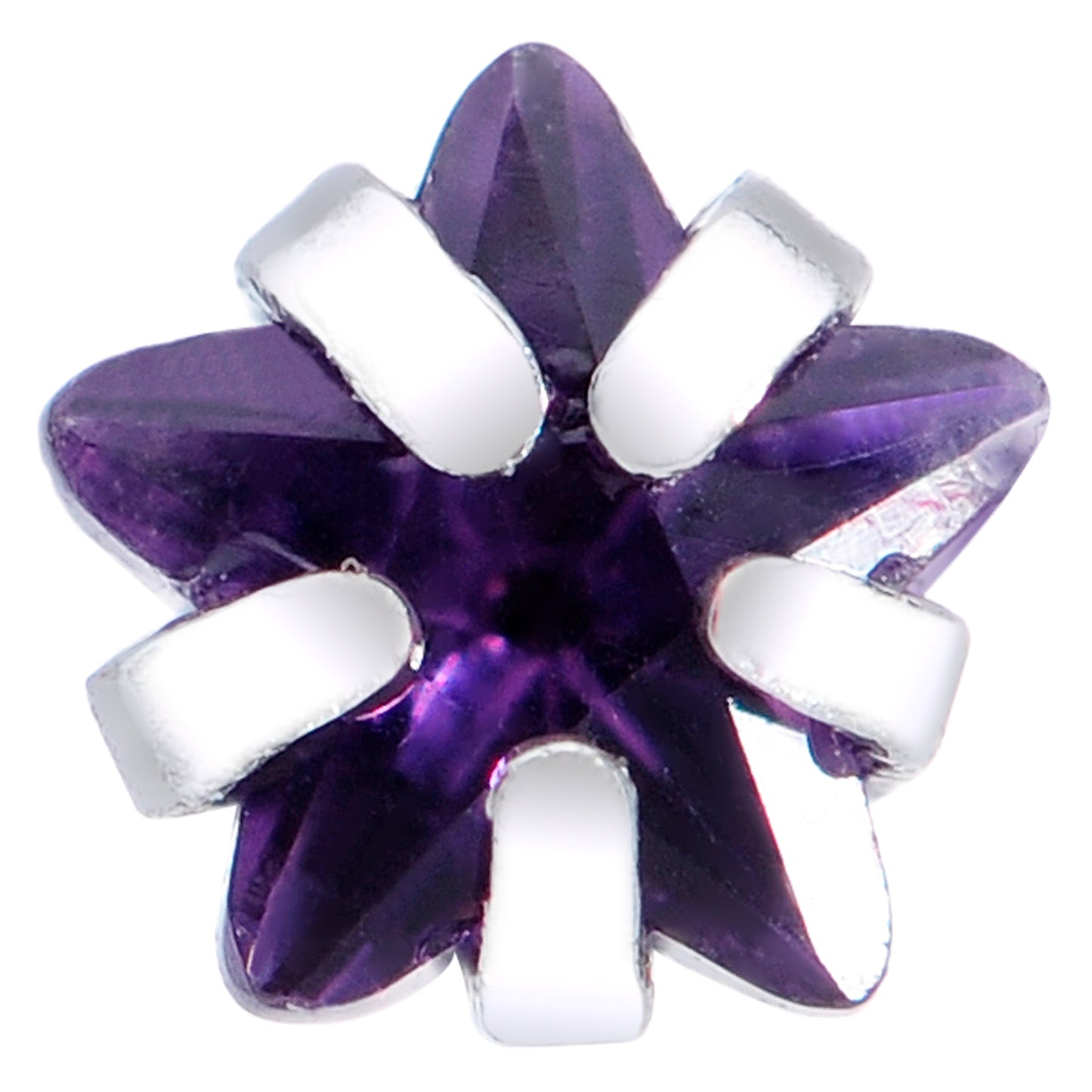 20G 5/16 Purple CZ Gem Star Nose Bone 3mm