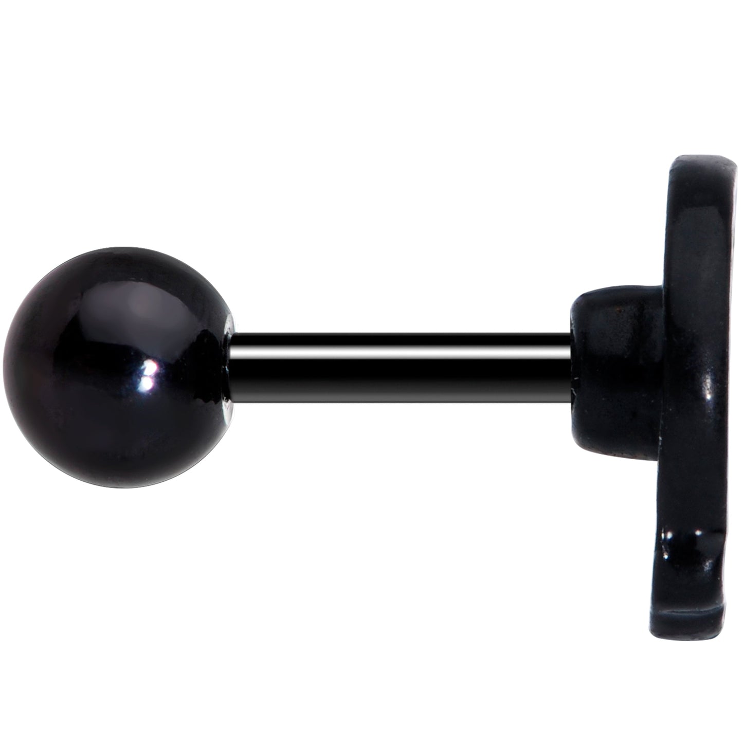 16G 1/4 Black White Calavera Sugar Skull Cartilage Tragus