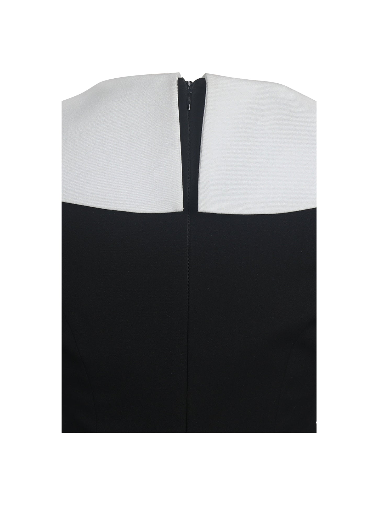 Heather Black Collared Decorative Button-Front Mini Dress