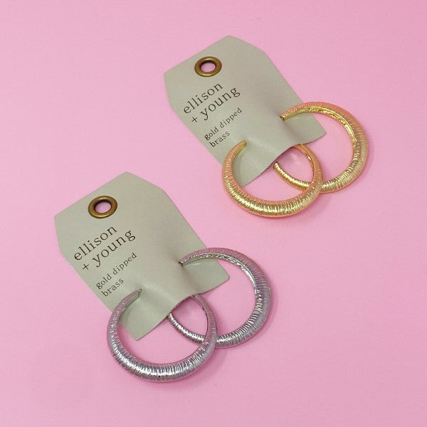 Textured Daily Hoop Earrings