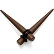 Dark Brown Matte Acrylic Straight Taper Set 12G to 00G