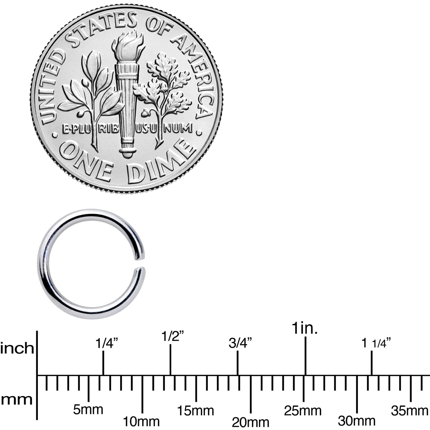 16G 5/16 Seamless Cartilage Ring Set of 12