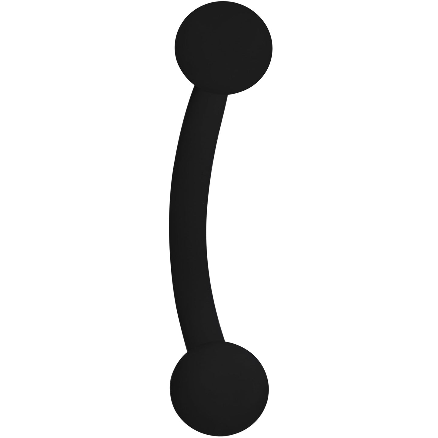 16G 5/16 Black Acrylic Matte Curved Eyebrow Ring