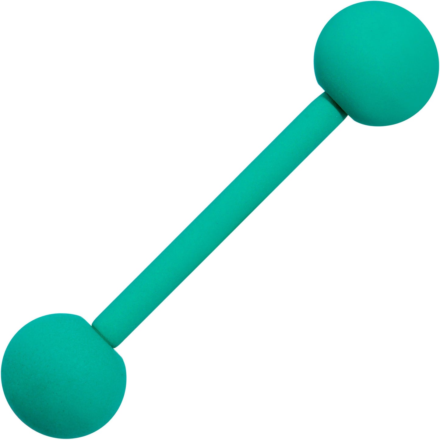 Totally Teal Matte Barbell Tongue Ring