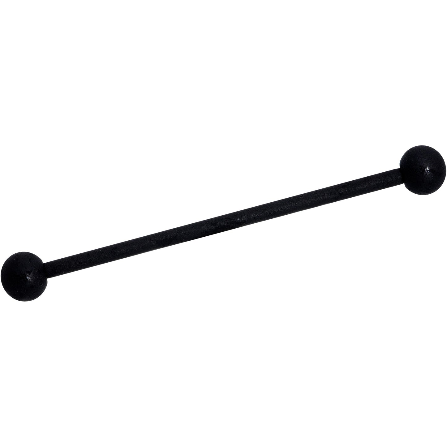 14G Beautiful Basic Black Matte Industrial Barbell 38mm