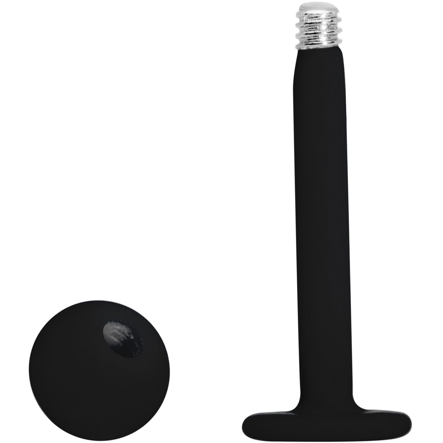 16G 5/16 Black Acrylic Matte Labret Monroe Tragus