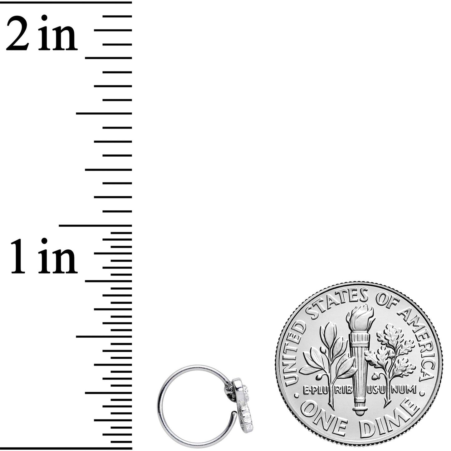 20G 5/16 Infinity Heart Valentines Day Nose Hoop