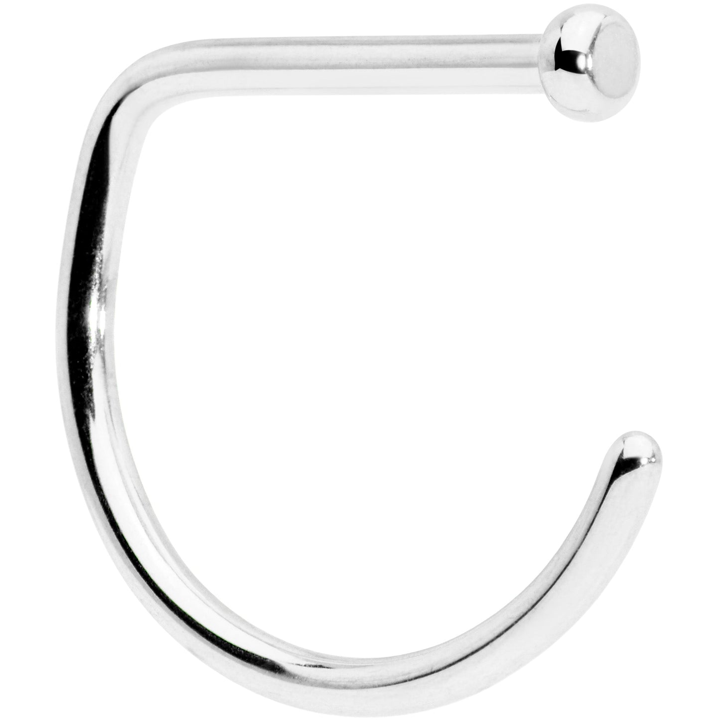 18G 3/8 G23 Implant Grade Titanium D Shape Nose Hoop
