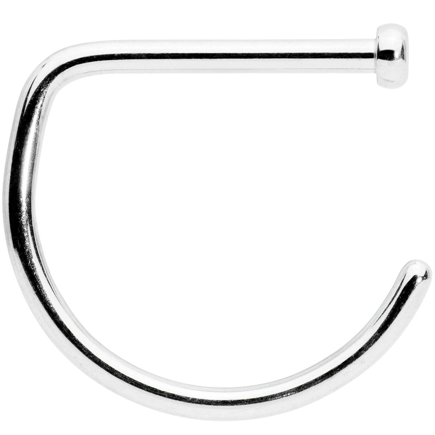18G 3/8 G23 Implant Grade Titanium D Shape Nose Hoop