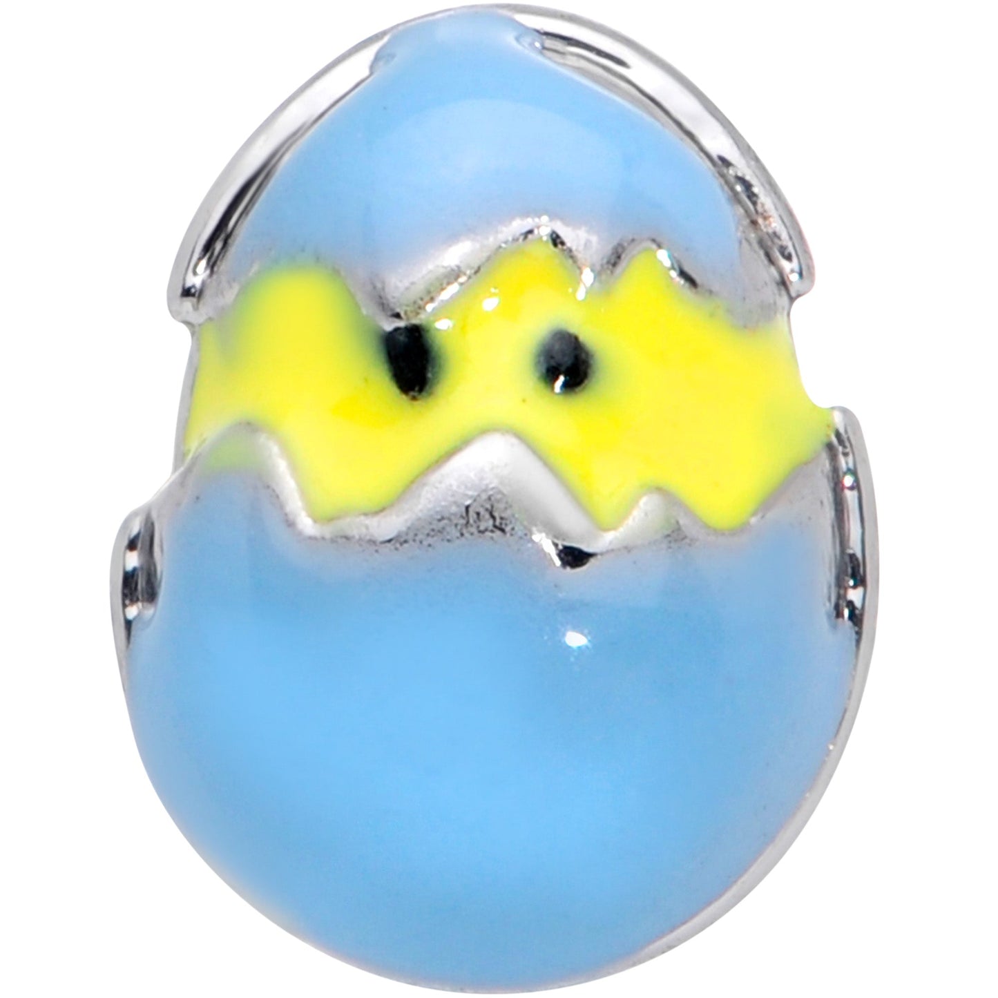 16G 1/4 Black Blue Easter Egg Chick Cartilage Tragus Earring