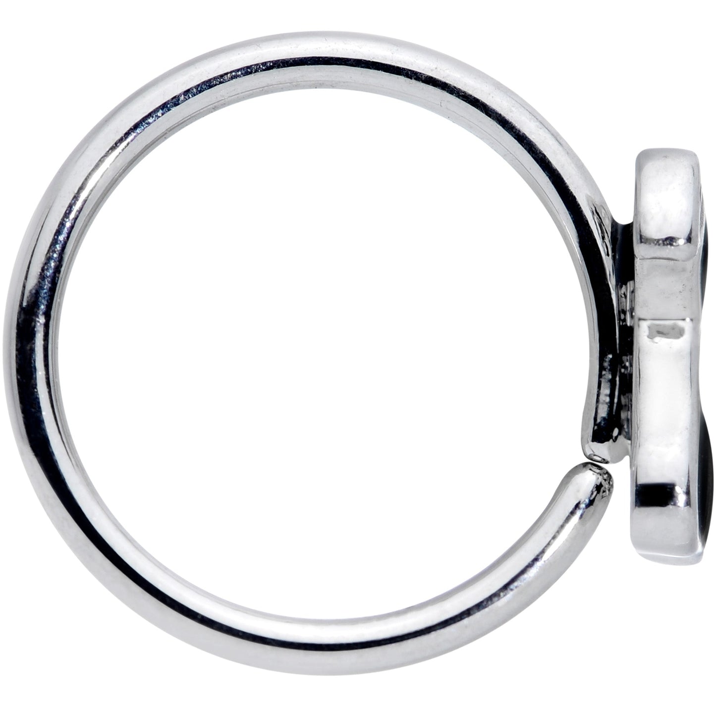 18G 3/8 Black Sitting Dog Nose Hoop