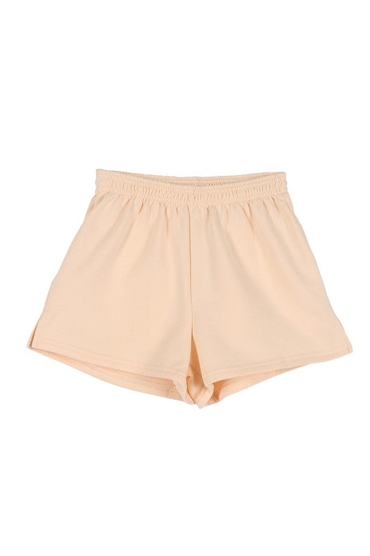 Cream sweat shorts