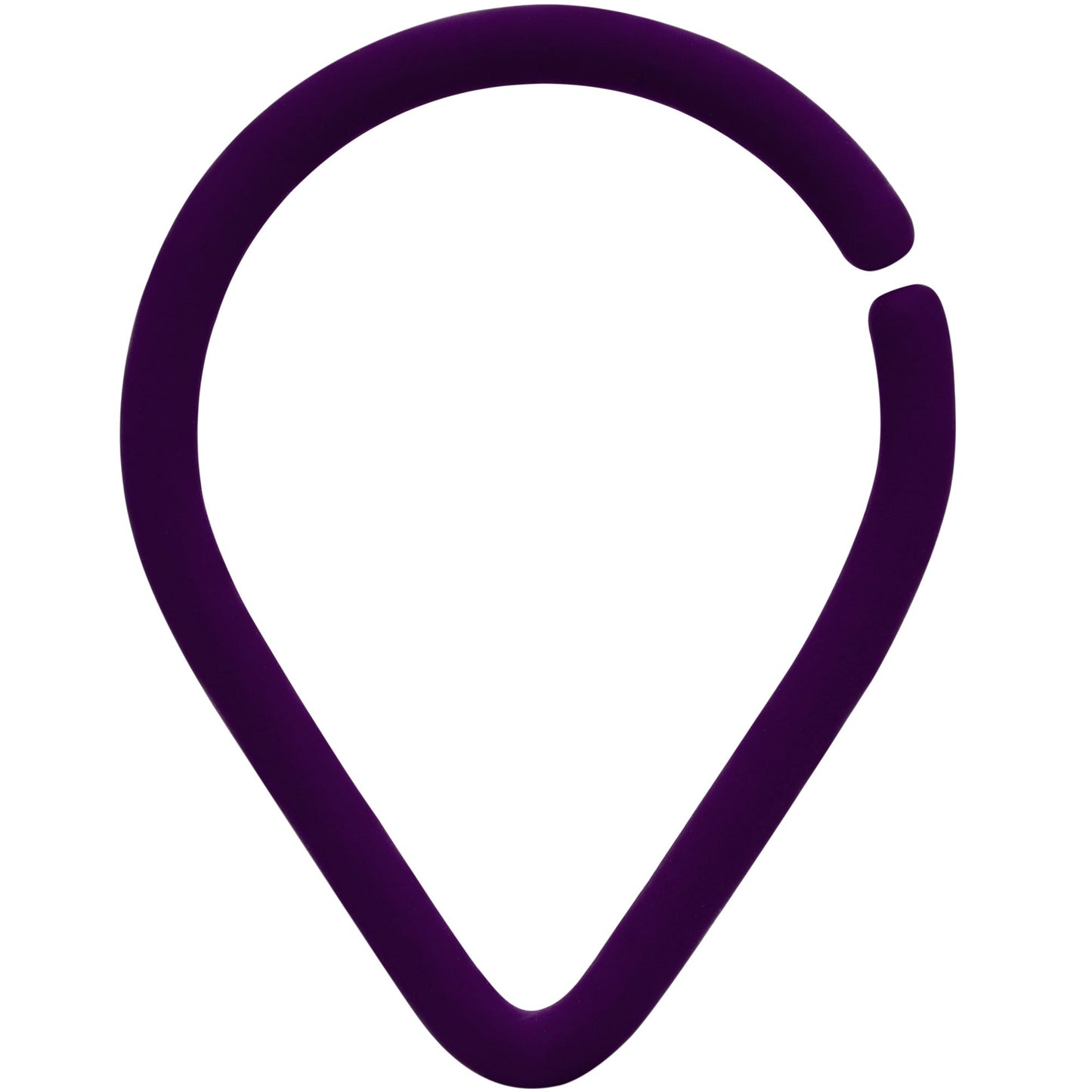 18G 3/8 Dark Purple Matte Teardrop Cartilage Closure Ring
