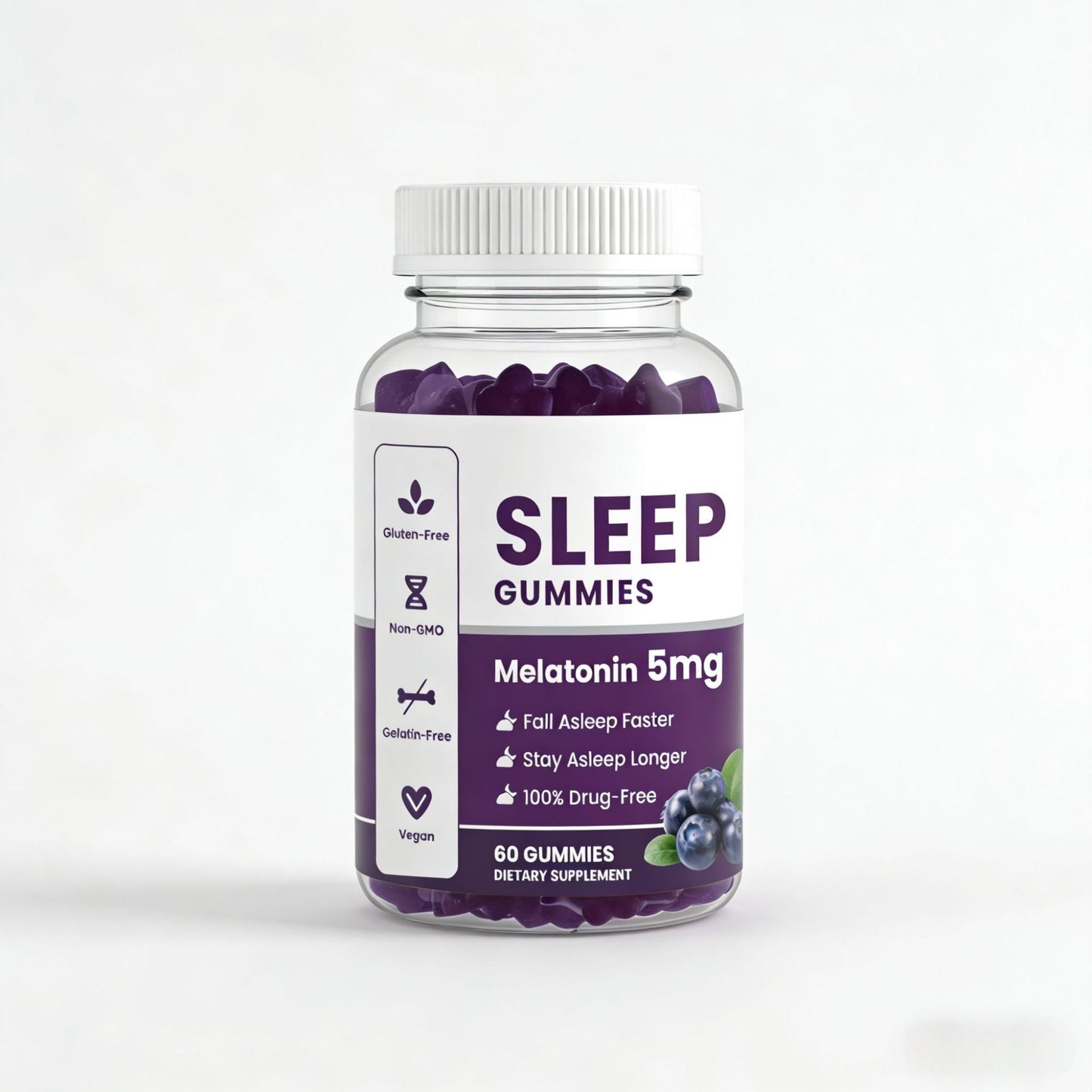Melatonin Gummy Source Dietary Supplement For Adults