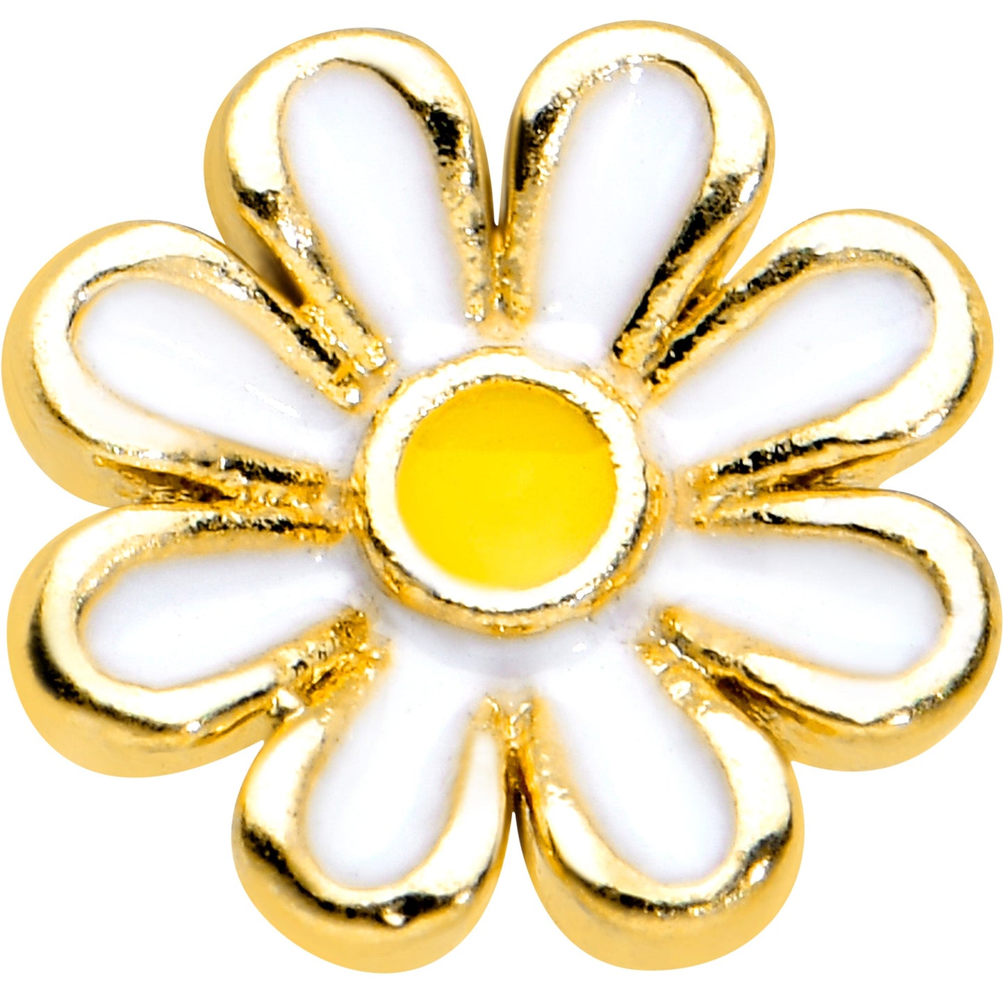 20G 1/4 Gold Tone Whimsical Daisy Flower Nose Bone