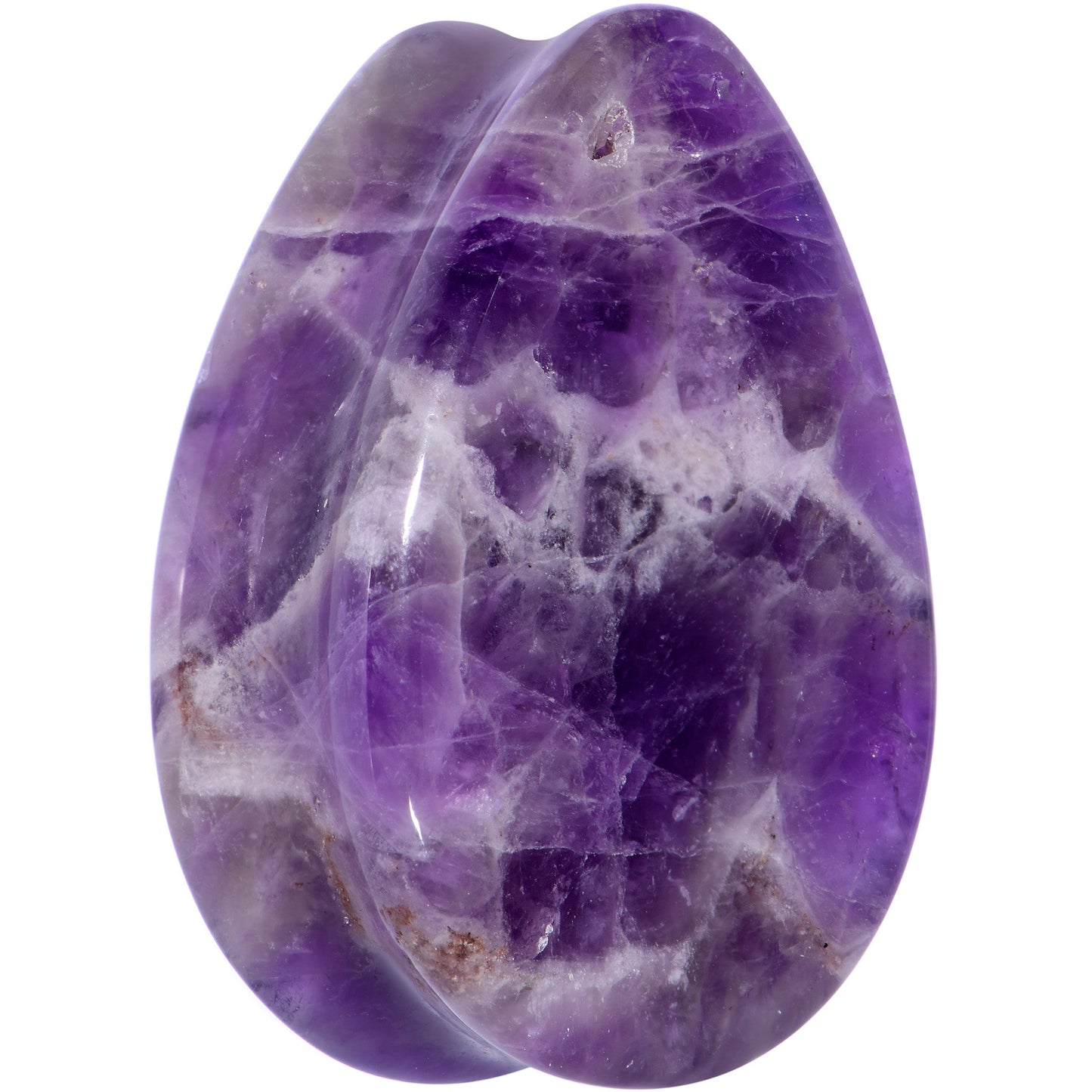 Purple Amethyst Stone Drop Saddle Plug Set