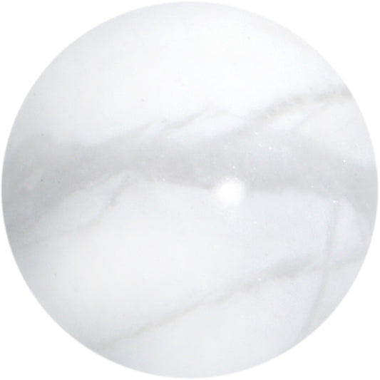16G 5/16 Elegant White Howlite Internally Threaded Labret Tragus