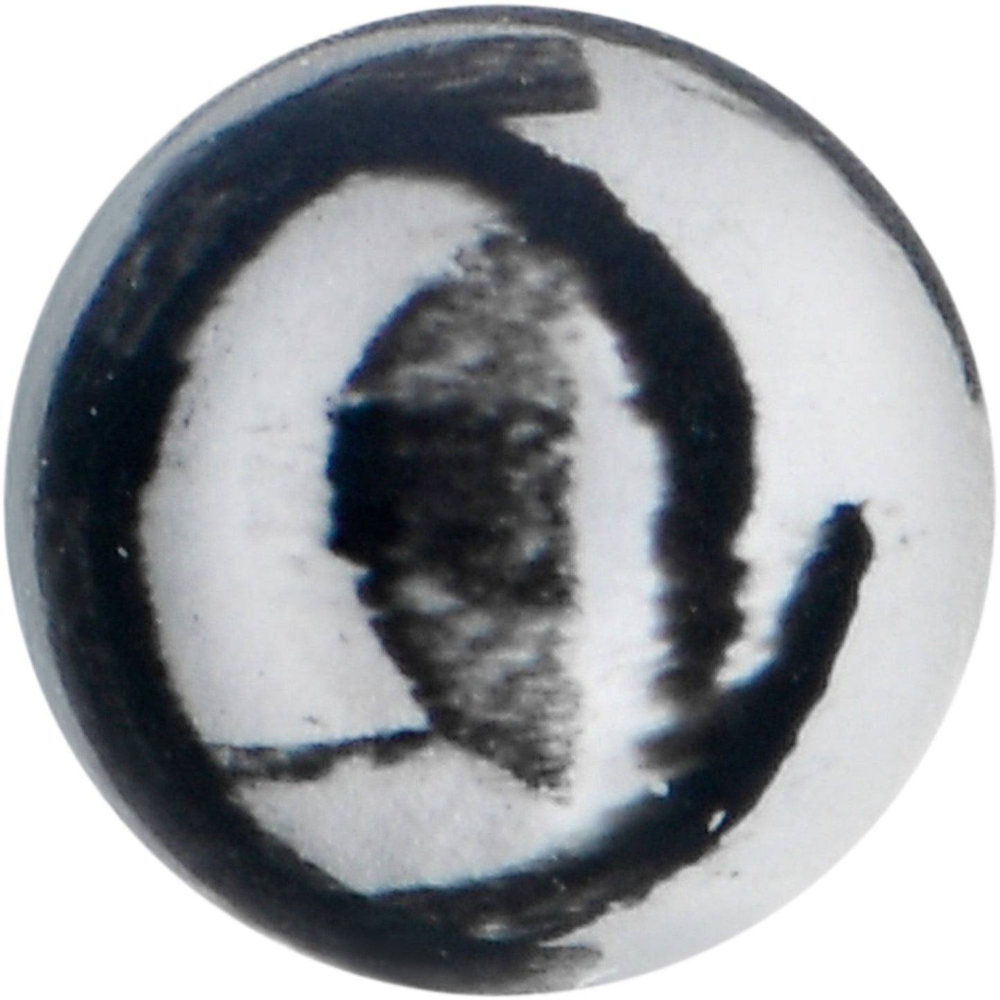 16G 5/16 Matte Grey Zebra Stripe Labret Monroe Tragus