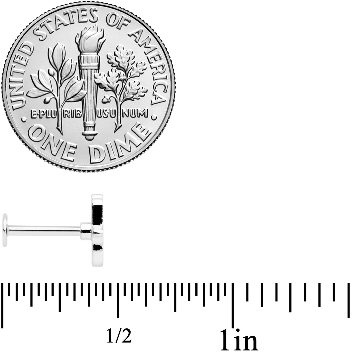 16G 5/16 Clear Blue Gem Eye Hamsa Hand Labret Monroe Tragus