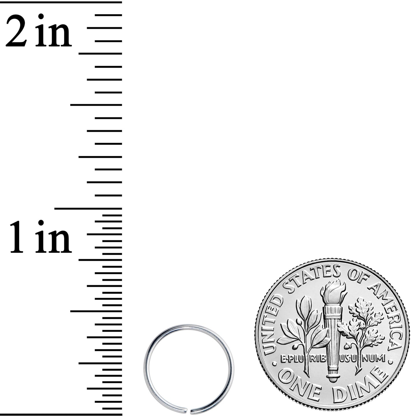 20G 3/8 Grade 23 Titanium Bendable Hoop Ring