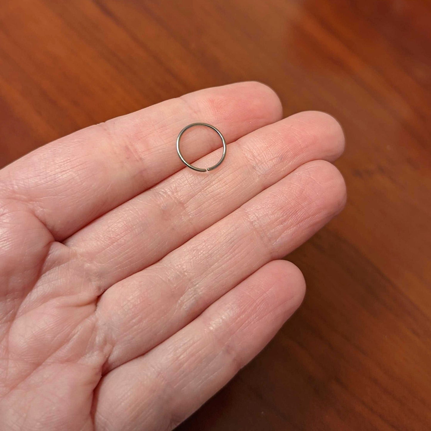 20G 3/8 Grade 23 Titanium Bendable Hoop Ring