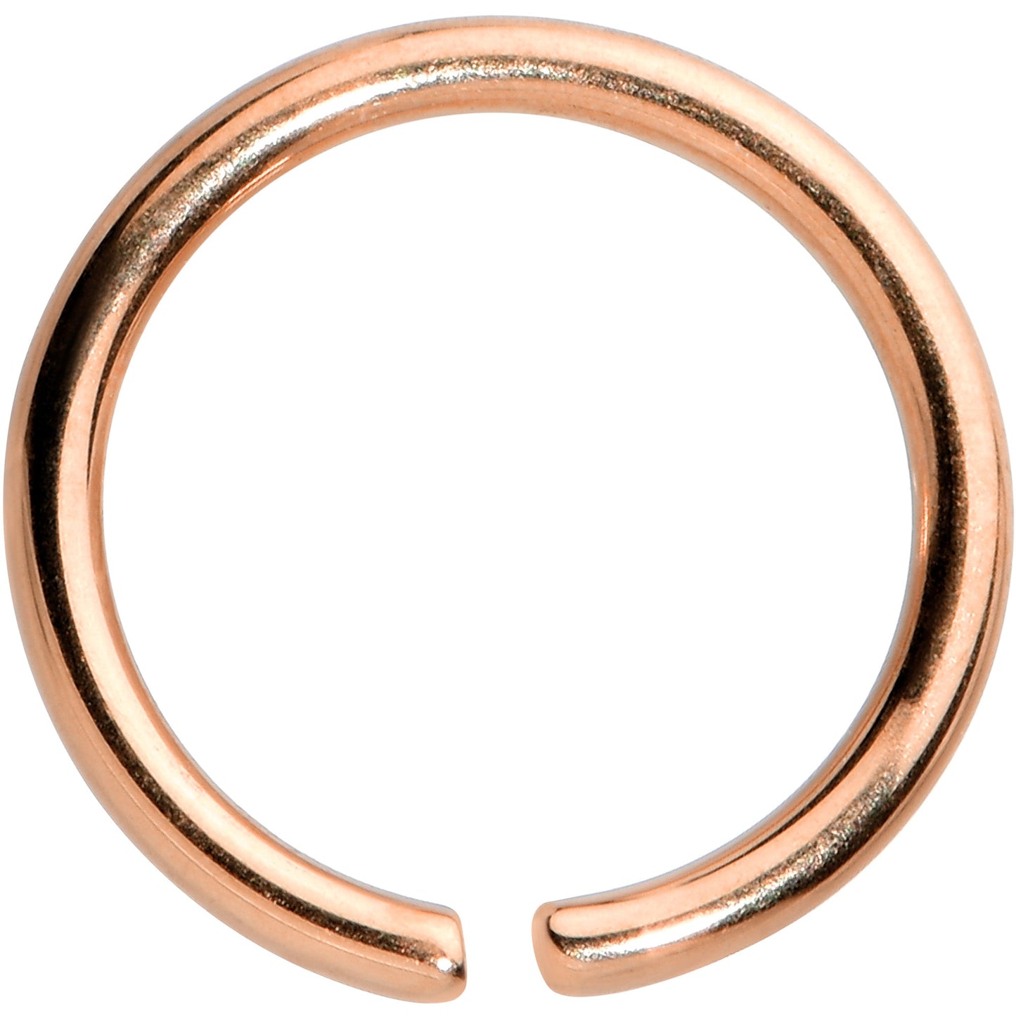 20G 1/4 Rose Gold Tone PVD Grade 23 Titanium Bendable Hoop Ring
