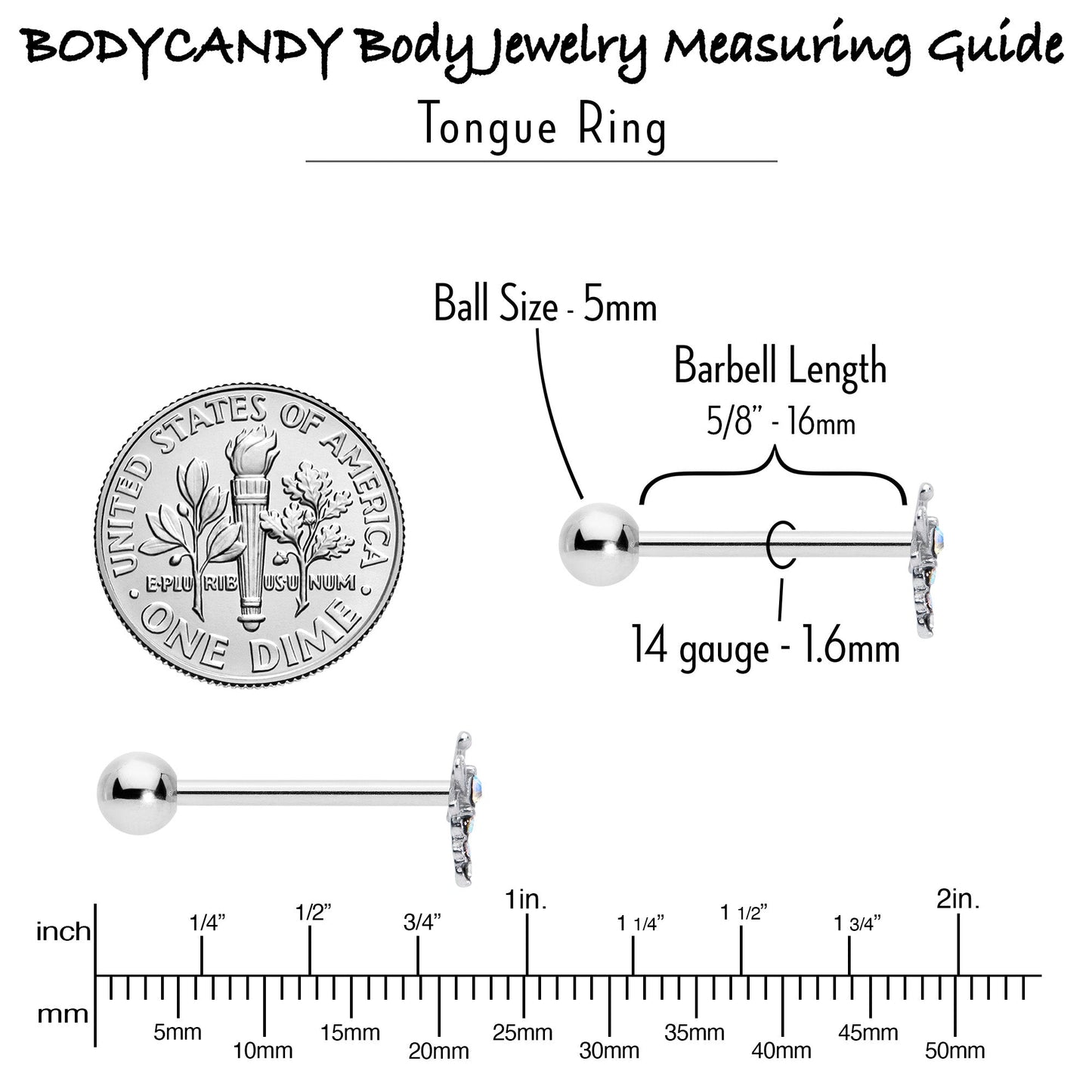 Aurora Gem Ornate Dragonfly Barbell Tongue Ring