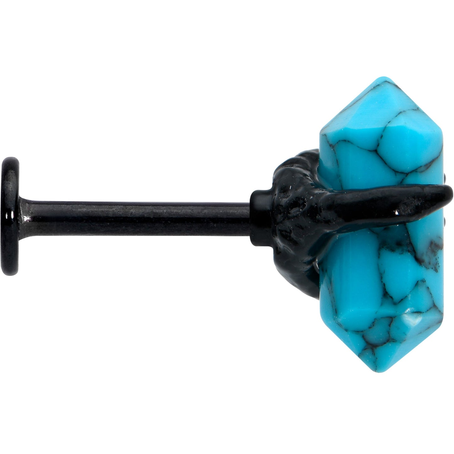 16G 5/16 Blue Turquoise Black Claw Obelisk Labret Monroe Tragus