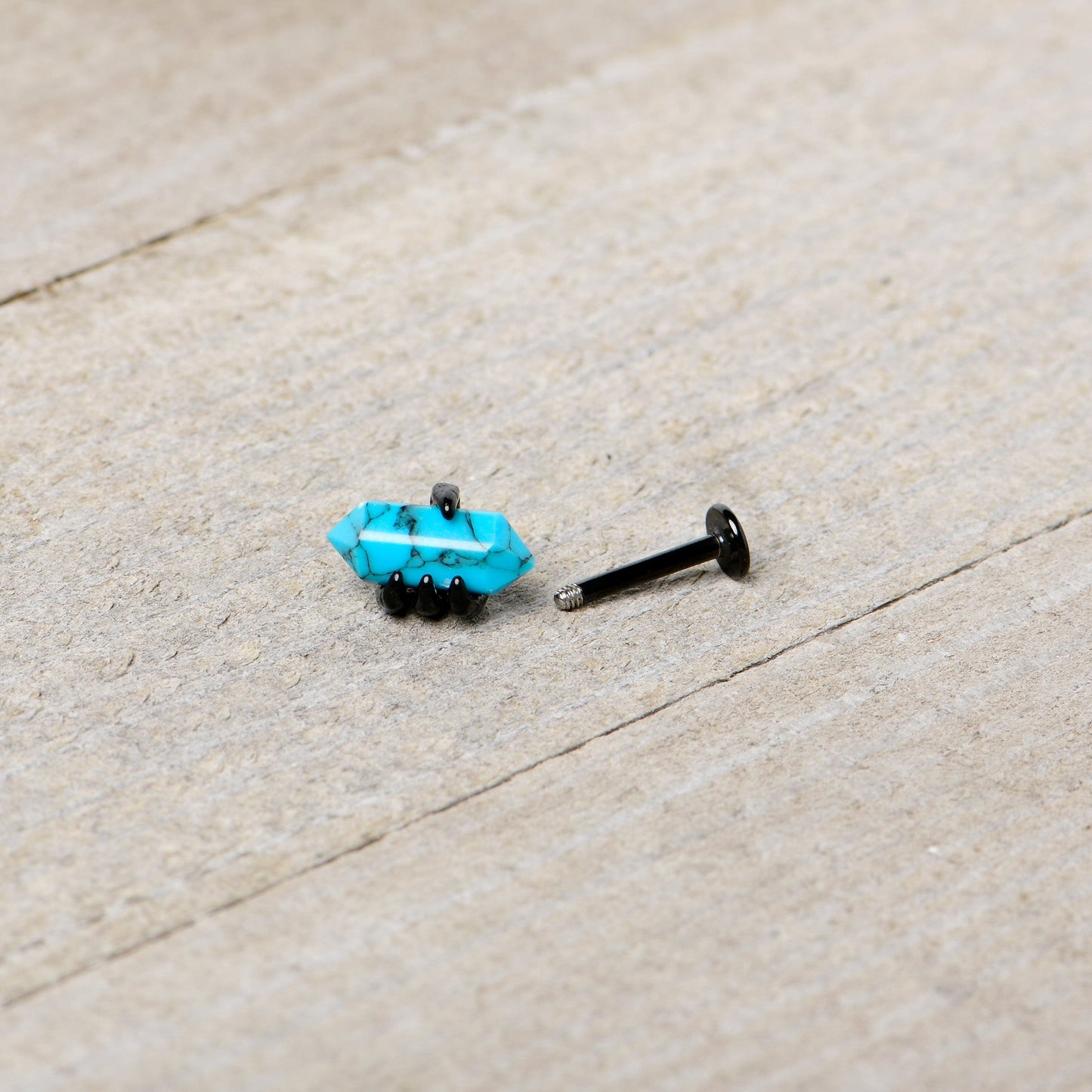 16G 5/16 Blue Turquoise Black Claw Obelisk Labret Monroe Tragus