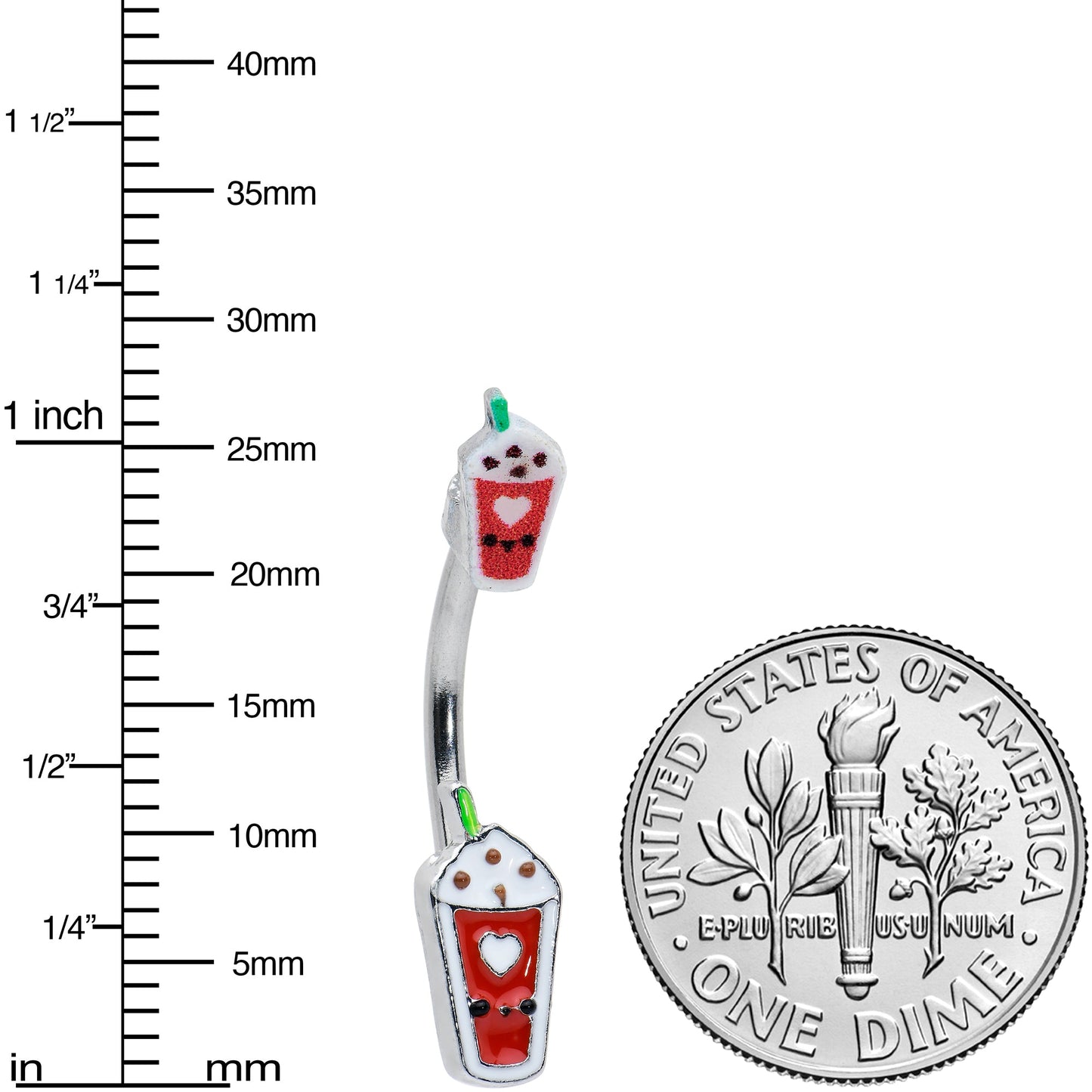 Sweet Pumpkin Frappe Autumn Double Mount Belly Ring