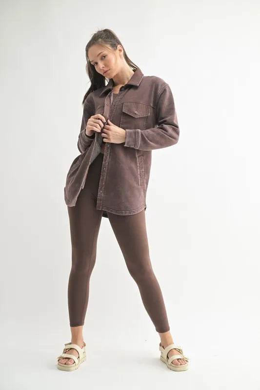 MONO B Snap-On Shacket with Pockets