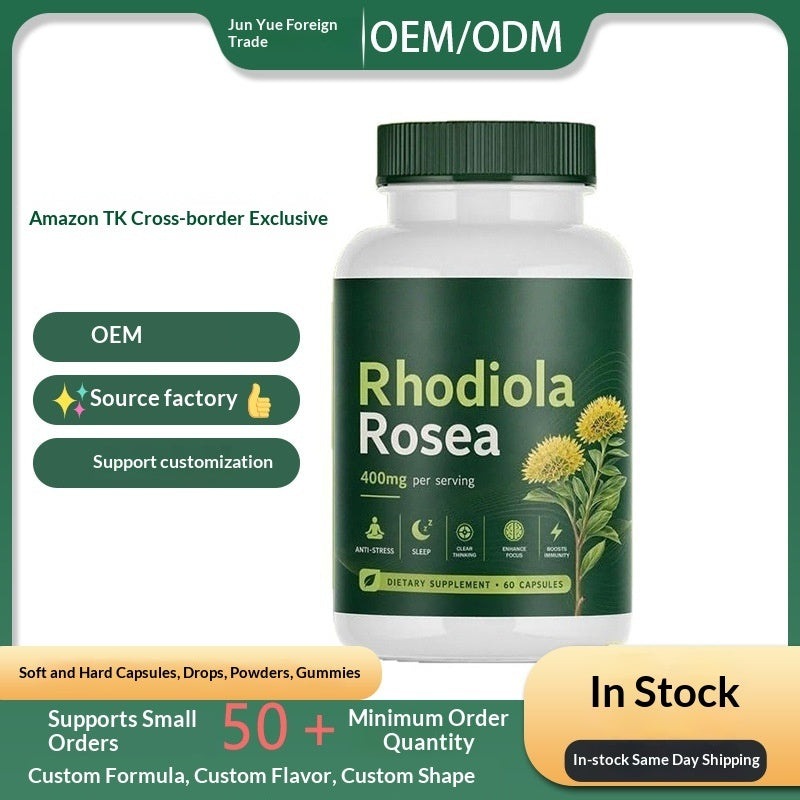 60 Rhodiola Rosea Capsules In A Bottle