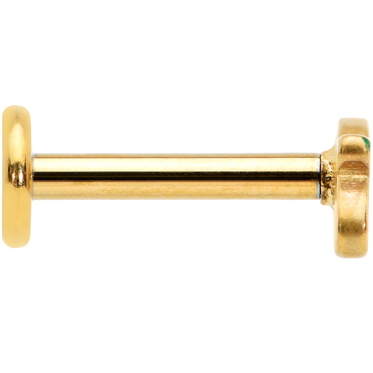 16G 5/16 Gold Tone Merry Christmas Inlaid Labret Monroe Tragus