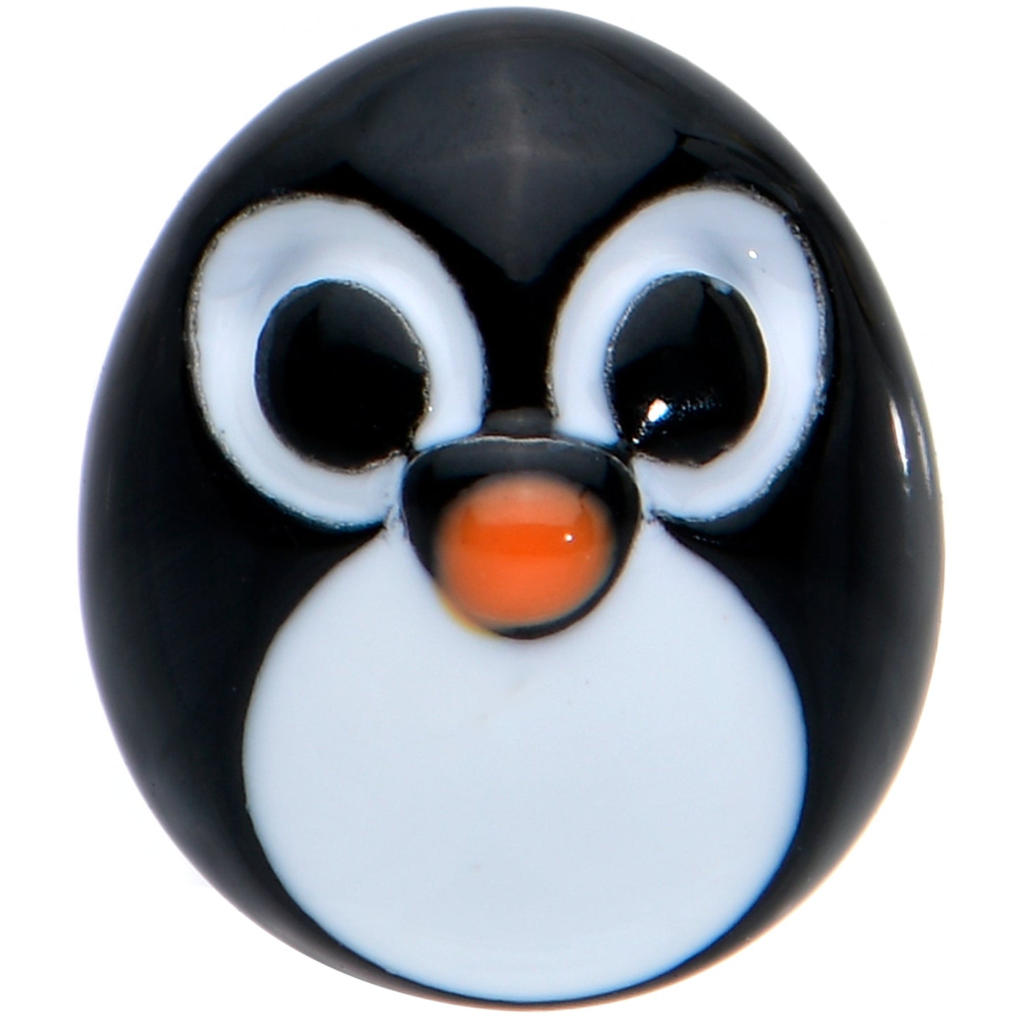 20G 7mm Gold Tone Round Penguin Face Holiday  L Shape Nose Ring