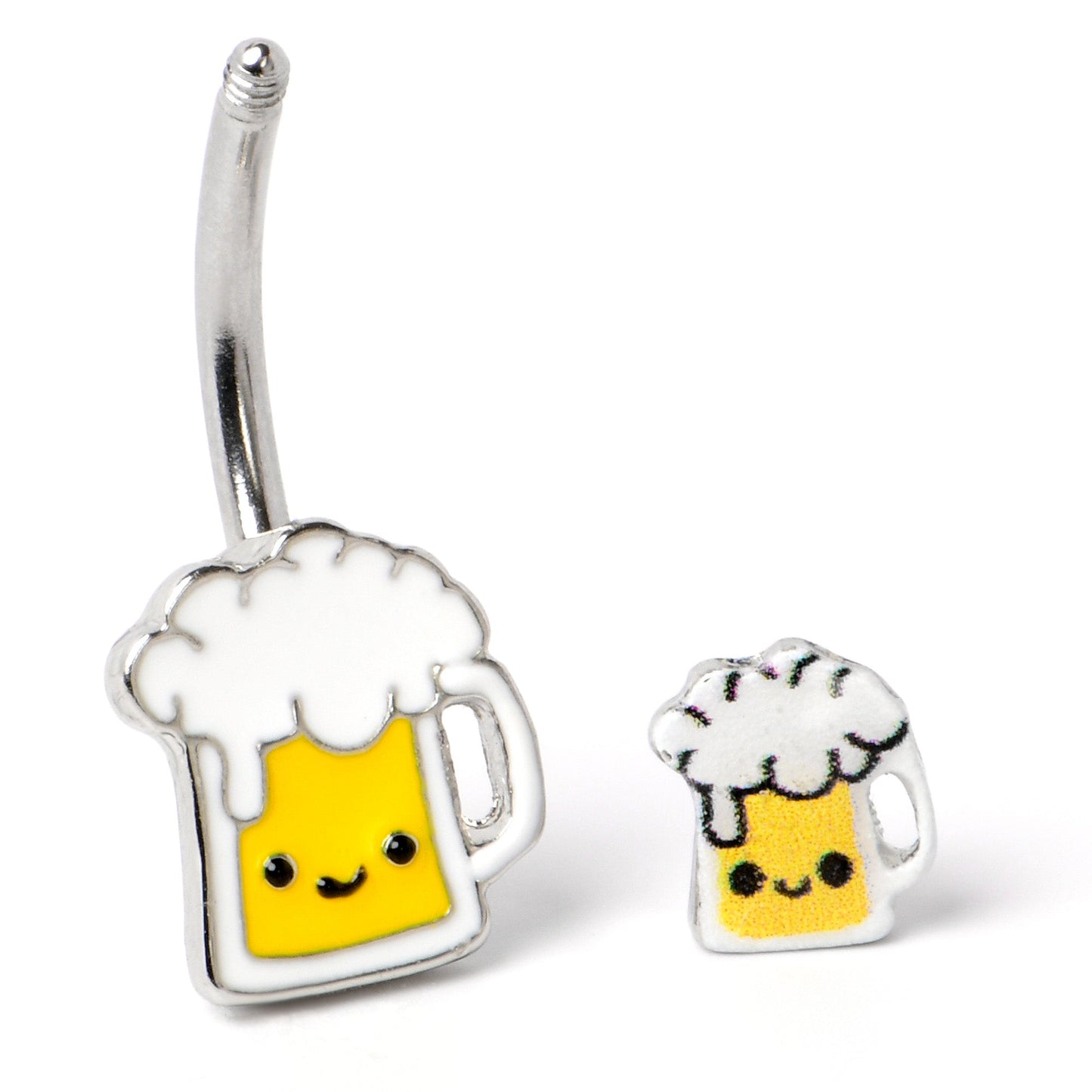Sweet Happy Beer St Patricks Double Mount Belly Ring
