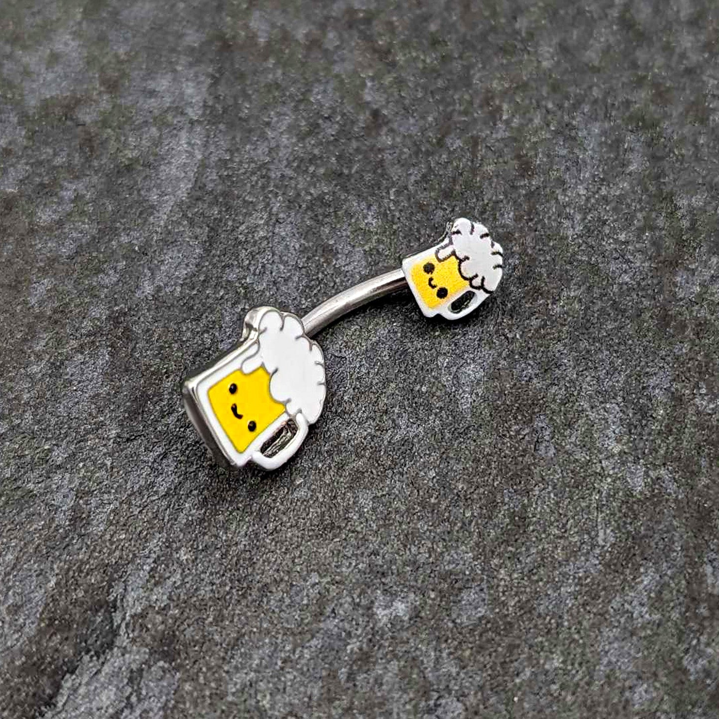 Sweet Happy Beer St Patricks Double Mount Belly Ring