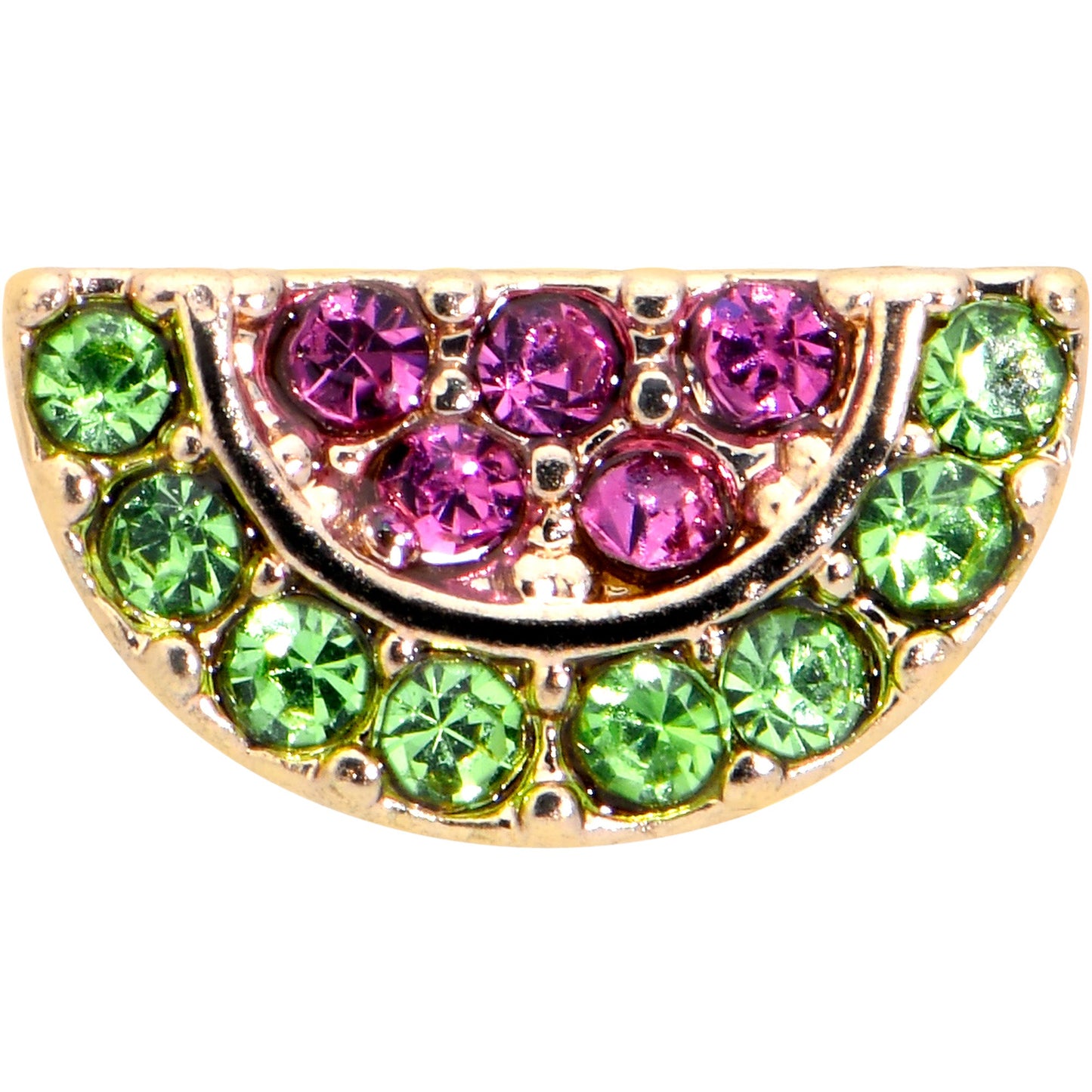 16G 1/4 Pink Gem Gold Hue Watermelon Yum Cartilage Tragus Earring