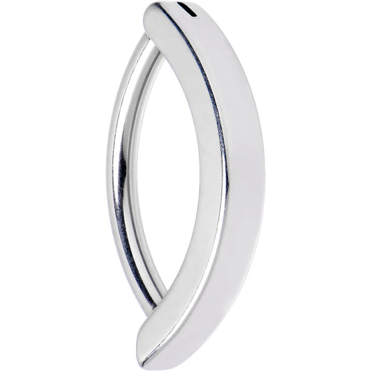 14G 1/2 316L Surgical Steel Smooth Style Hinged Hoop Belly Ring