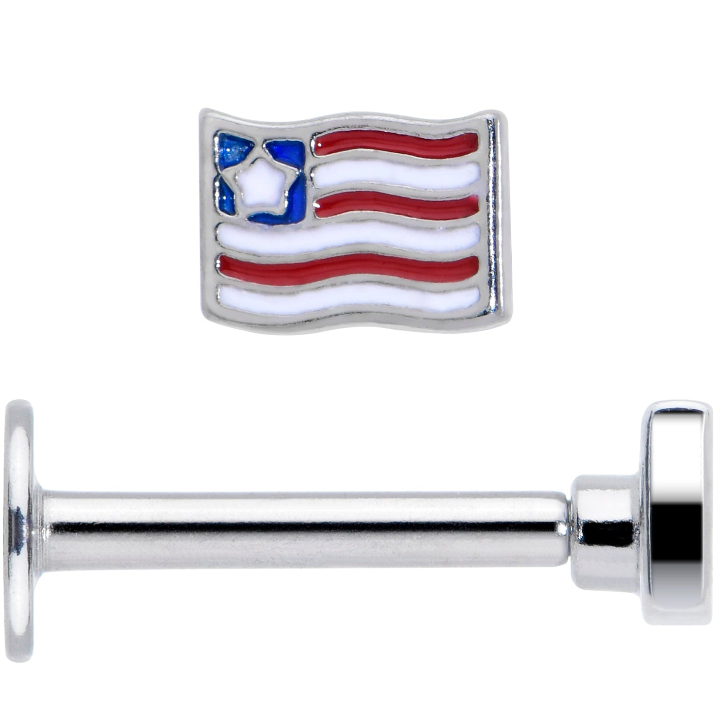 16G 5/16 Patriotic Flag Labret Monroe Tragus