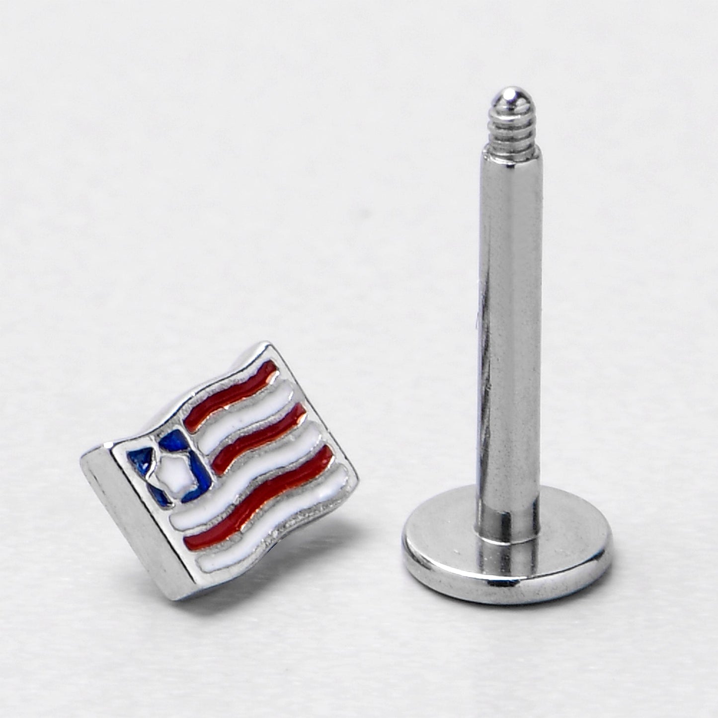 16G 5/16 Patriotic Flag Labret Monroe Tragus