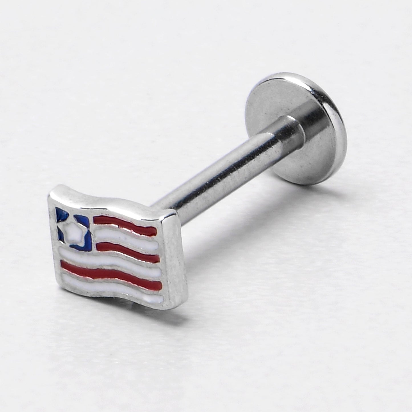 16G 5/16 Patriotic Flag Labret Monroe Tragus