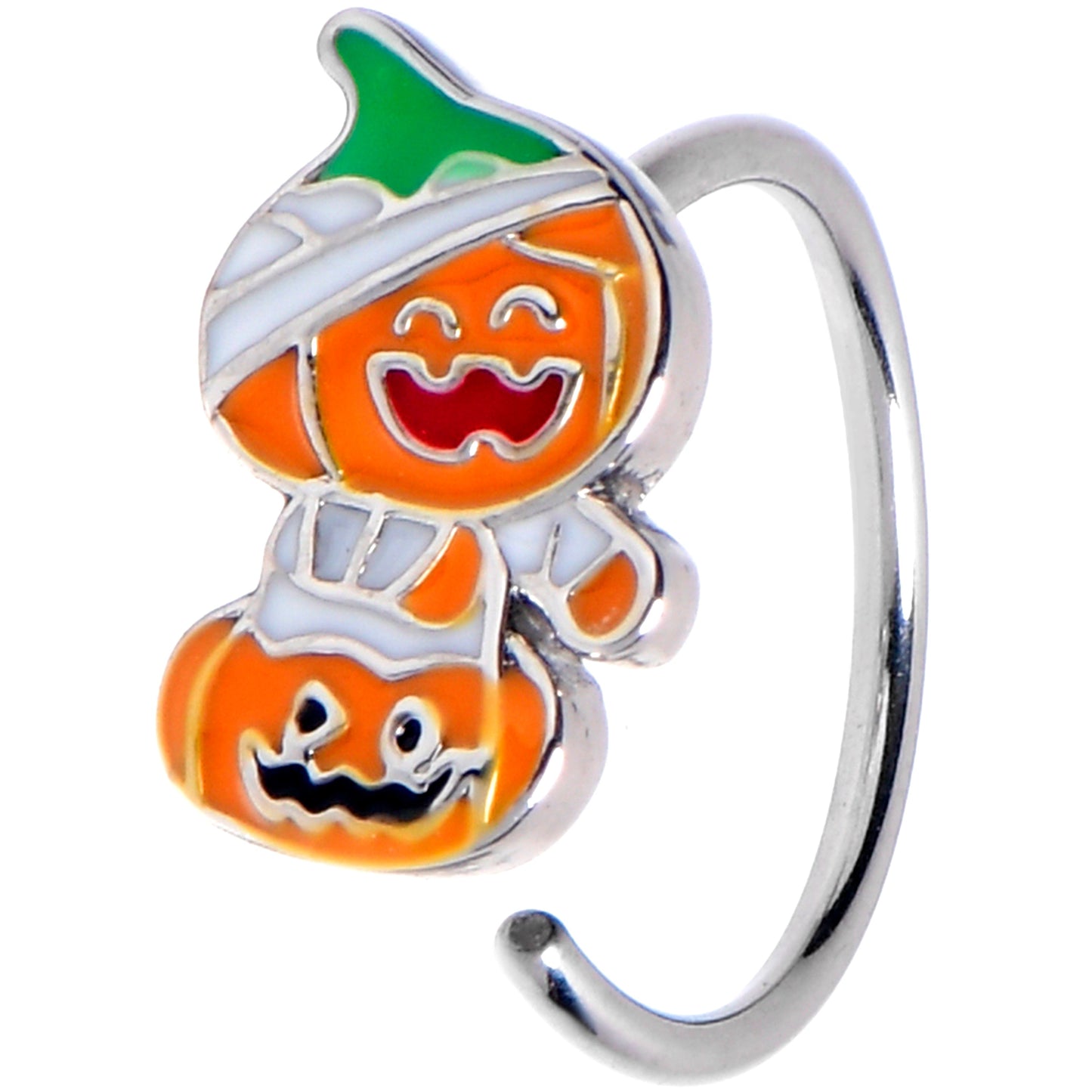 20G 5/16 Mummy Pumpkin Jack OLantern Nose Hoop