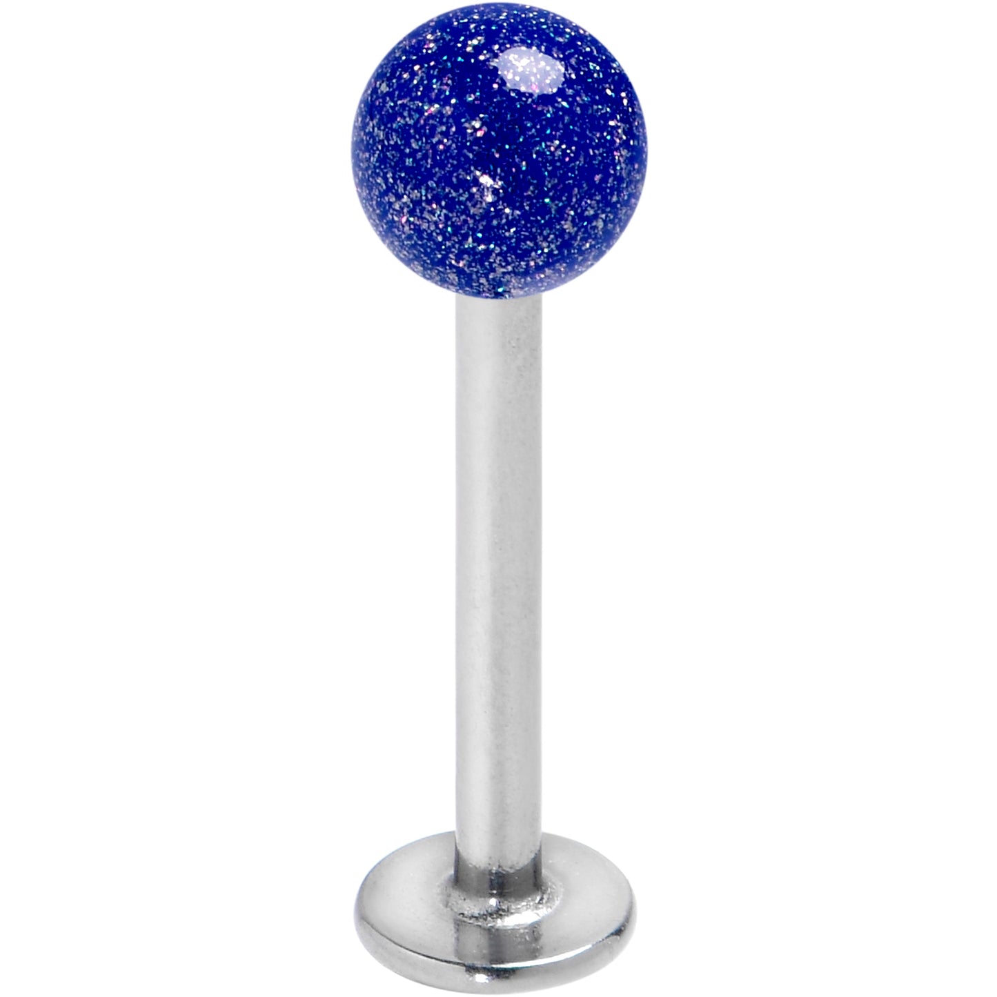 16G 3/8 Shimmer Midnight Blue End Labret Monroe Tragus