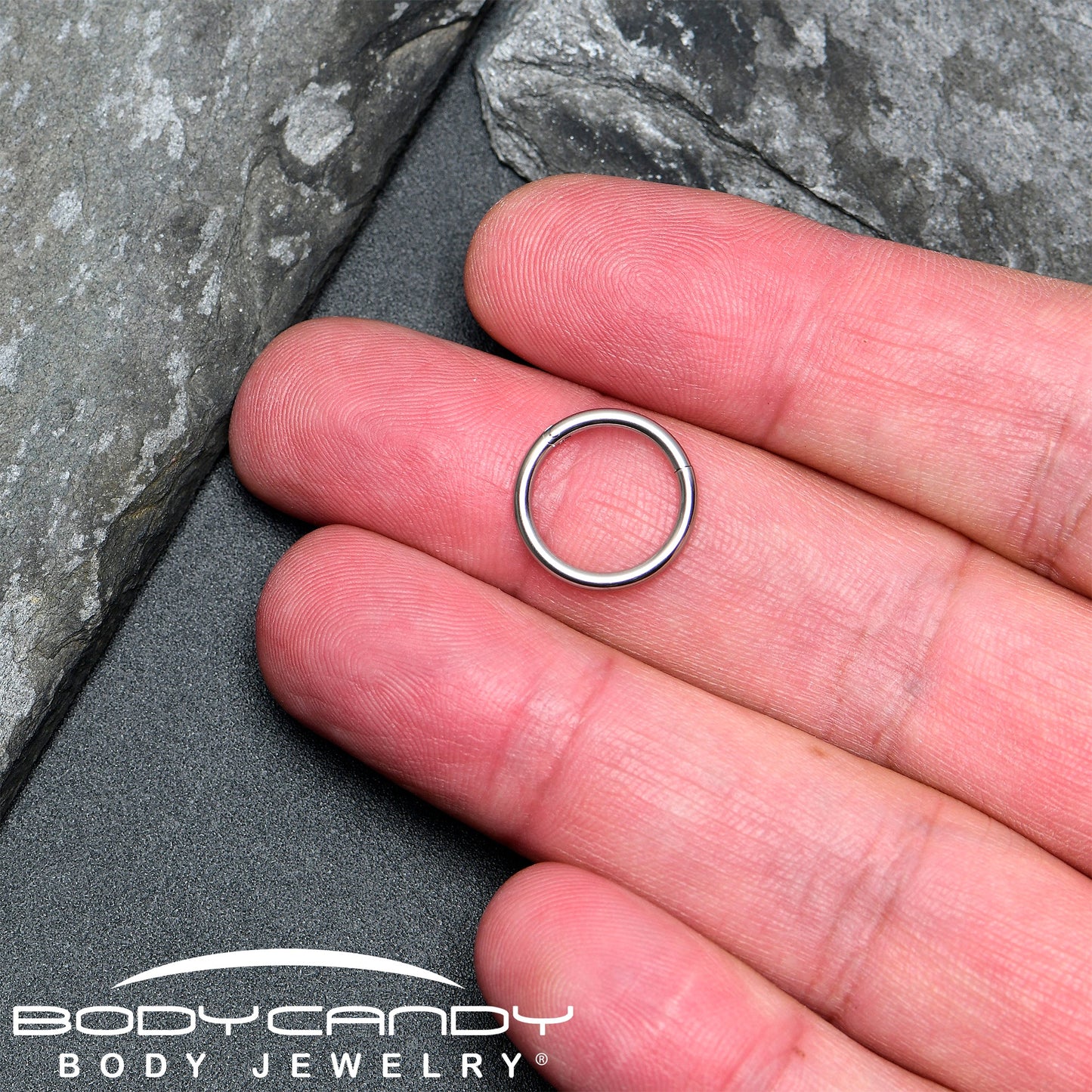 14G 1/2 316L Surgical Steel Precision Hinged Segment Hoop