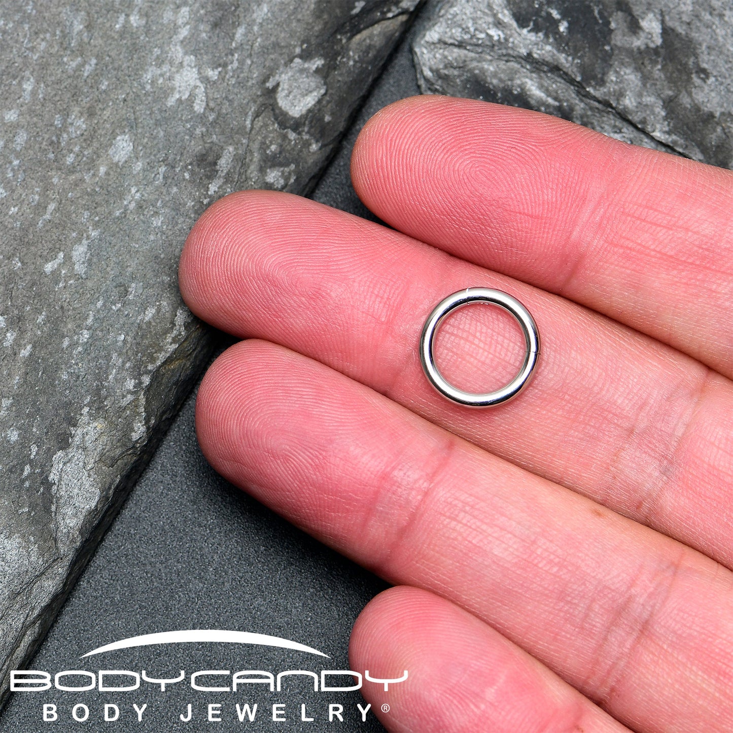 12G 3/8 316L Surgical Steel Precision Hinged Segment Hoop