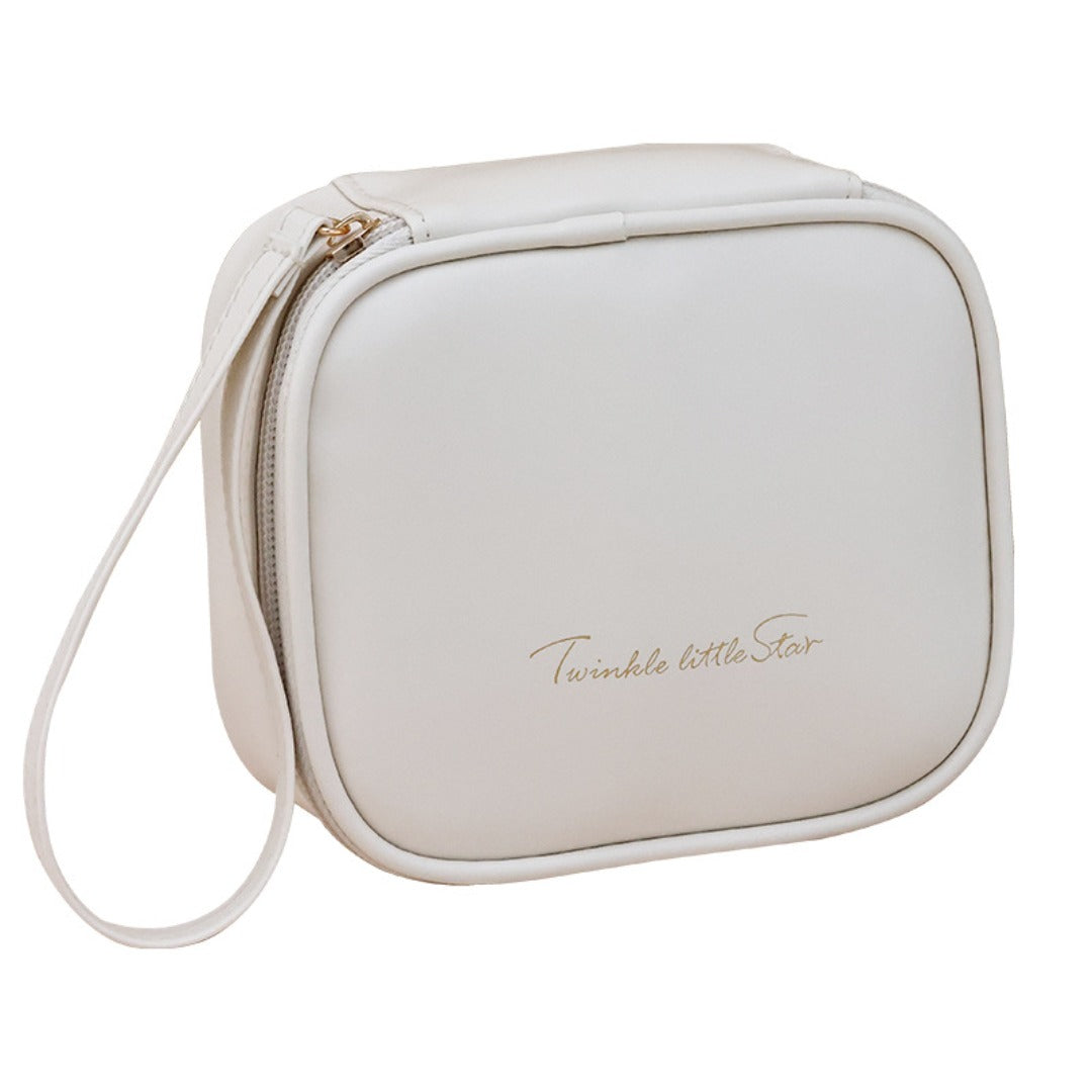 Portable PU Makeup Bags – Small Cream Lipstick Envelope Carry Cosmetic Bag for Students, Ideal for Sanitary Napkin and Small Storage Essentials