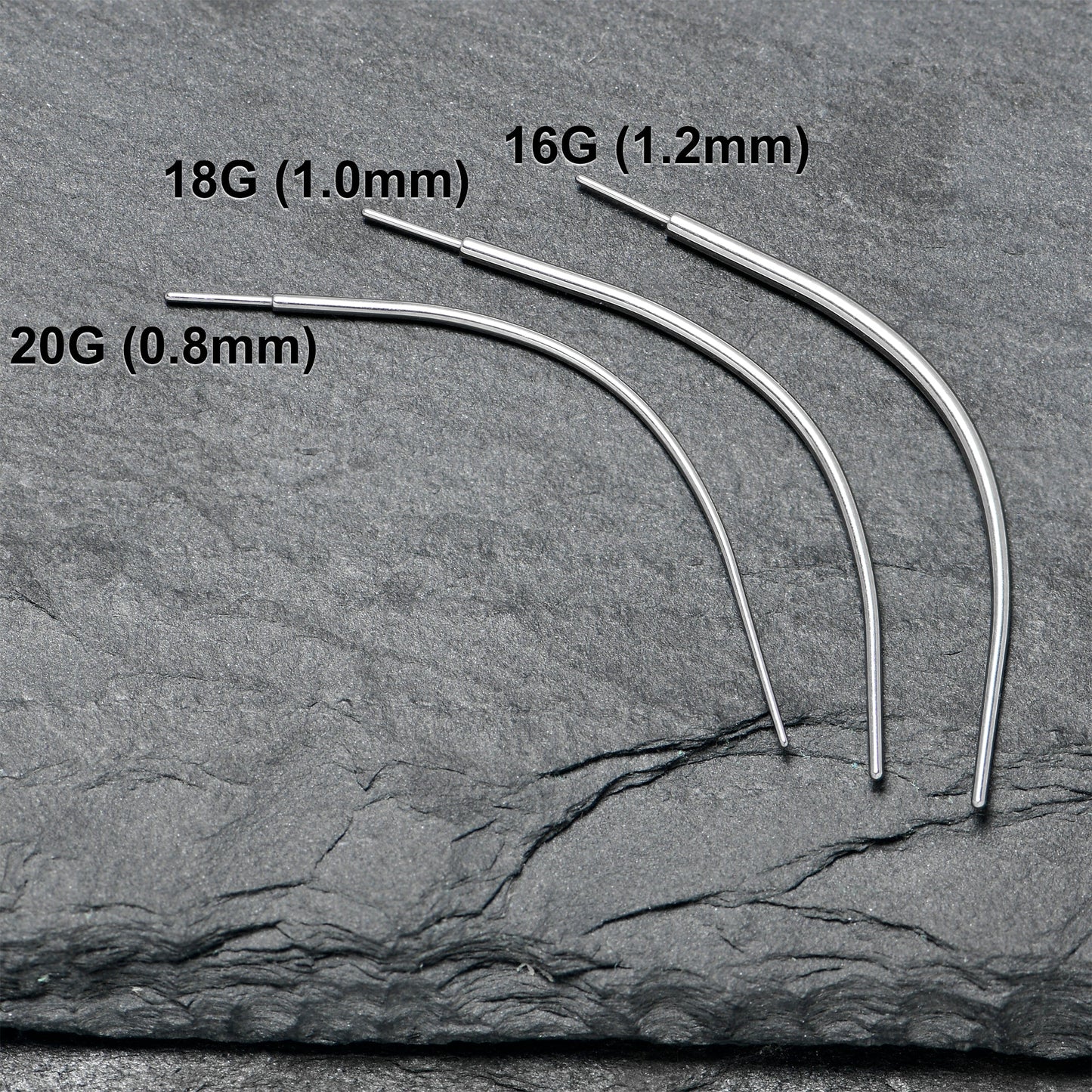 Stainless Steel Curved Insertion Tool, Threadless Insertion Pin Taper